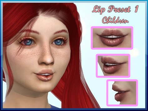 The Sims Resource Child Lip Preset 1