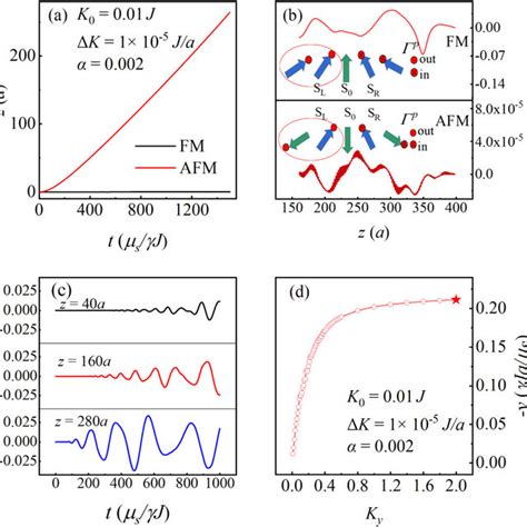 A The Displacements Of The Domain Walls Of The Afm And Fm Systems As