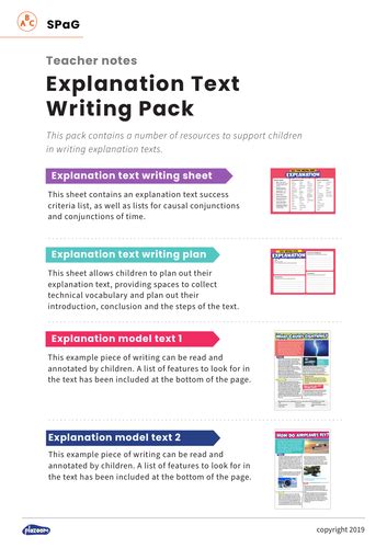 Ks2 Text Types Explanation Texts Writing Planners And Model Texts