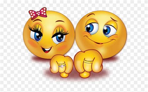 Engaged Couple Smiley Emoji Sticker Couple Emoji Clipart 5436497