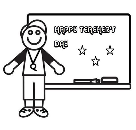 Teachers Day Clipart Black And White