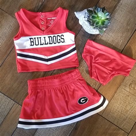 Pro Edge Matching Sets Georgia Bulldogs Baby Girl Cheerleader