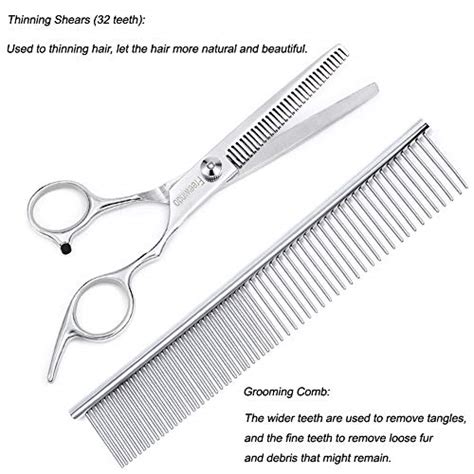 Freewindo Dog Grooming Scissors Kit Safety Round Tip Heavy Duty