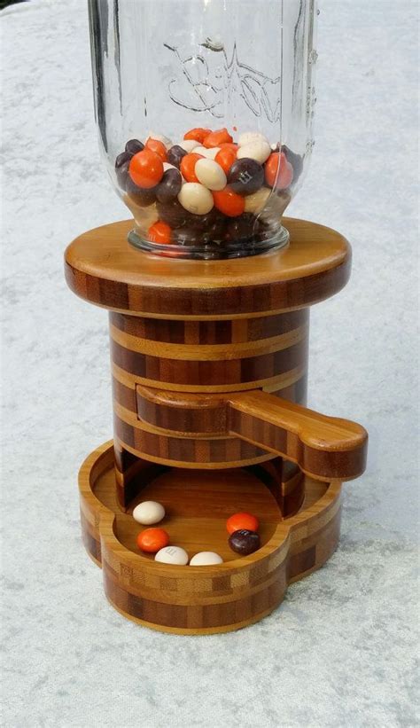 Wooden Candy Dispenser By Mcqueenwoodcrafts On Etsy Candy Dispenser