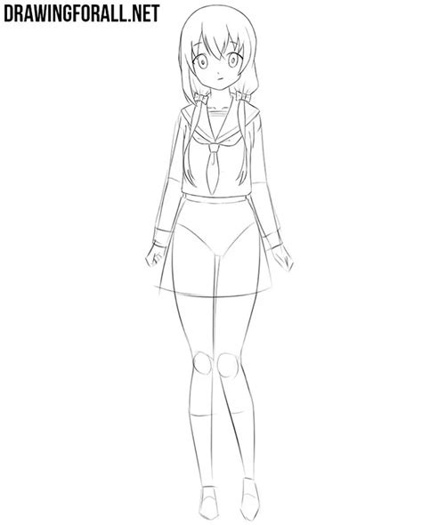 How To Draw Anime Girls Full Body Step By Step How To Draw An Anime