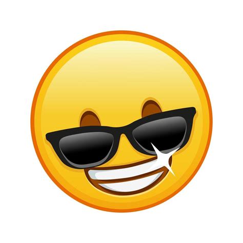 Cara Sonriente Con Gafas De Sol De Gran Tamaño De Emoji Amarillo