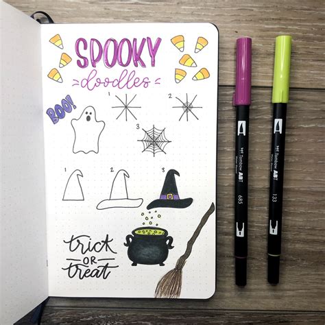 Spooky Doodles Halloween Doodles For Your Bullet Journal Raes