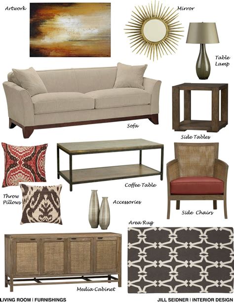 Jill Seidner Interior Design Concept Boards Living Room Themes