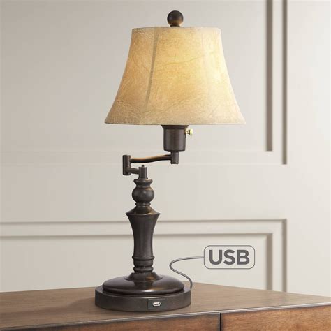 Corey Traditional Swing Arm Desk Table Lamp With Hotel Style Usb