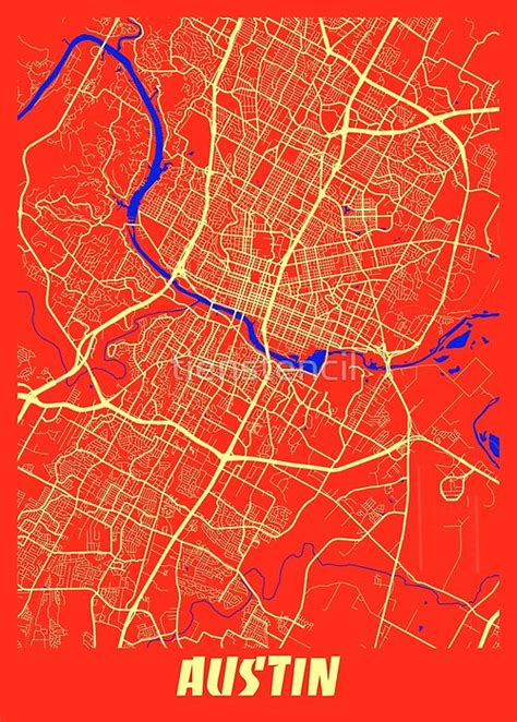 Tienstencil Shop Redbubble City Map Poster Metal Posters City Map