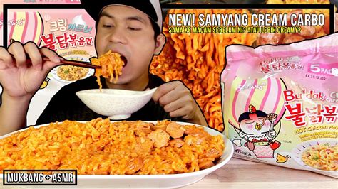 New Samyang Cream Carbonara Chicken Fire Noodles Mukbang Malaysia Lebih Berkrim And Pedas Ke