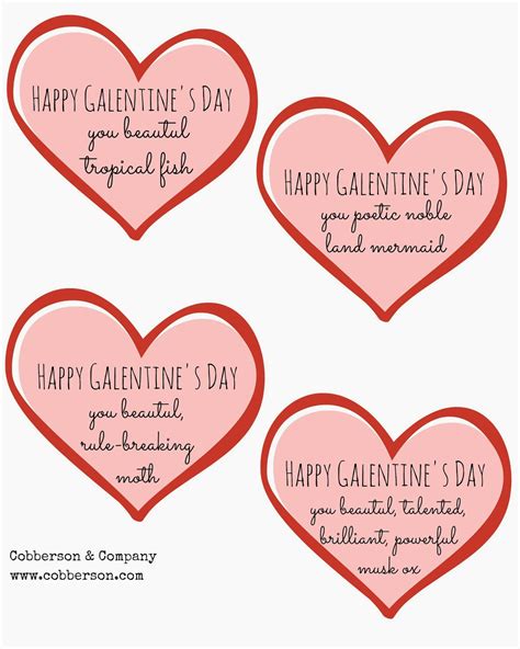 Happy Galentines Day You Noble Diyer Free Printable Cobberson Co