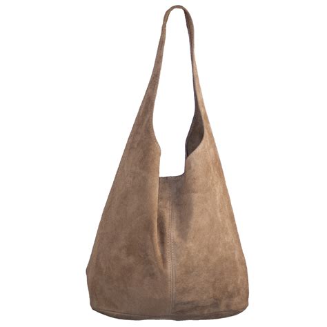 Suede Hobo Bags Handbag Shoulder Bag Slouch Italian Leather Women