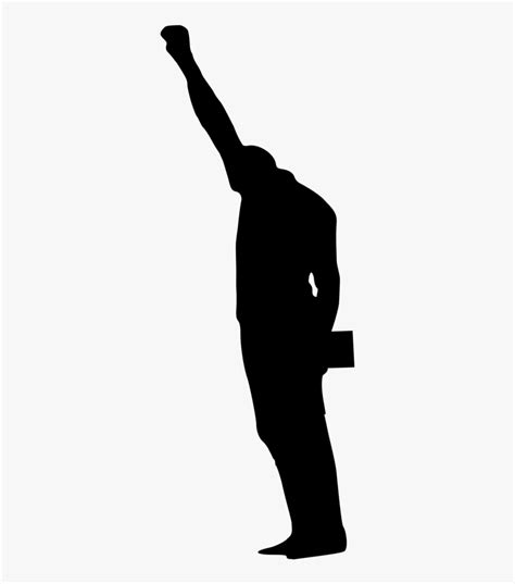 Black Power Fist Silhouette Hd Png Download Kindpng