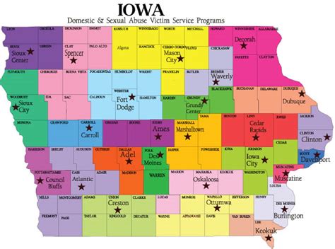 Iowa Map With County Lines World Map