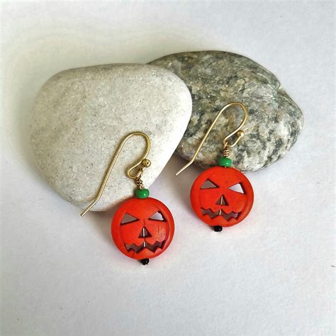 Pumpkin Earrings ~ Halloween Pumpkin Earrings ~ Jack O Lantern Earrings