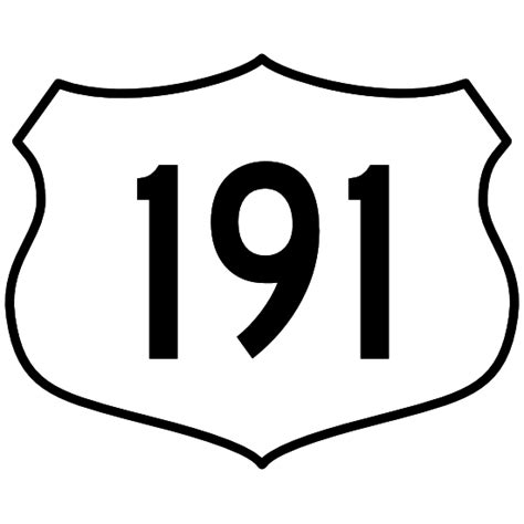 Highway 191 Sign Sticker