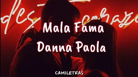 Danna Paola Mala Fama Letra Youtube