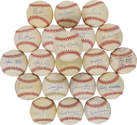 Beautiful Hall Of Famers And Stars Signed Baseball Collection Wmickey