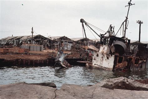 Tet Offensive Bombing At Harbor Operations 1968 In Danang Vietnam