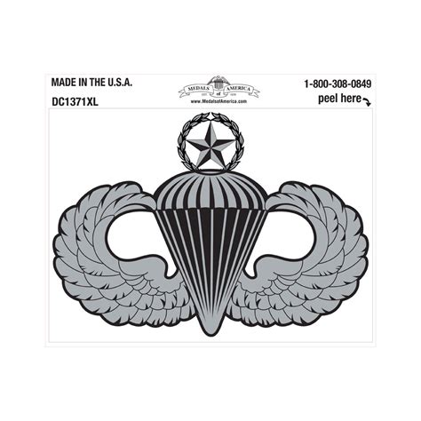 Master Parachute Badge Army Fs Silox Decal