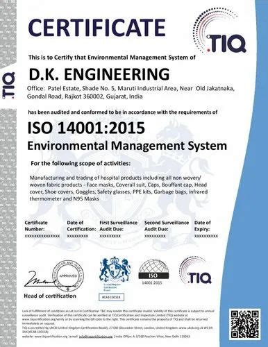 iso 14001 2015 at best price in new delhi id 22633928473