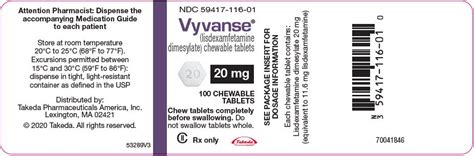 Vyvanse Fda Prescribing Information Side Effects And Uses