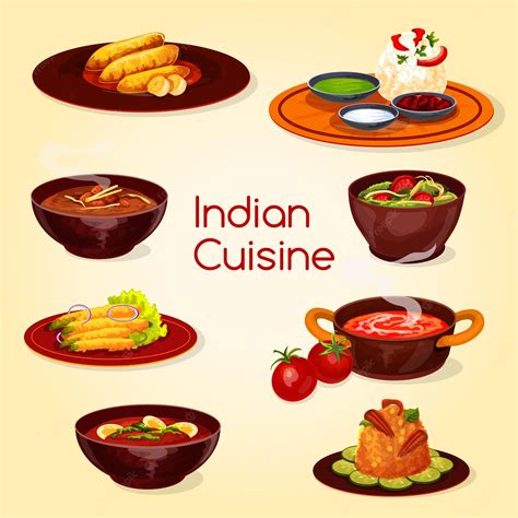 Premium Vector Indian Cuisine Food Thali Dish And Desserts