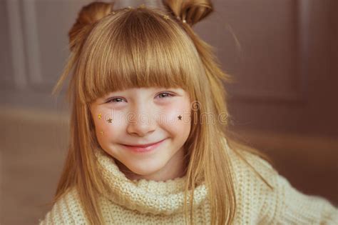 Charming Little Girl At Home Stock Photo Image Of Home Beautiful