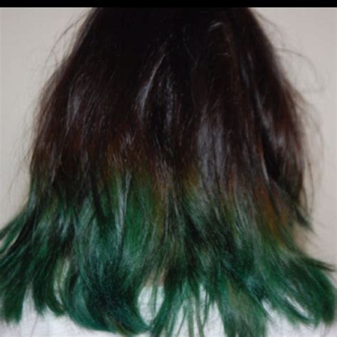 Dark Green Dip Dye Green Hair Dream Hair Hair