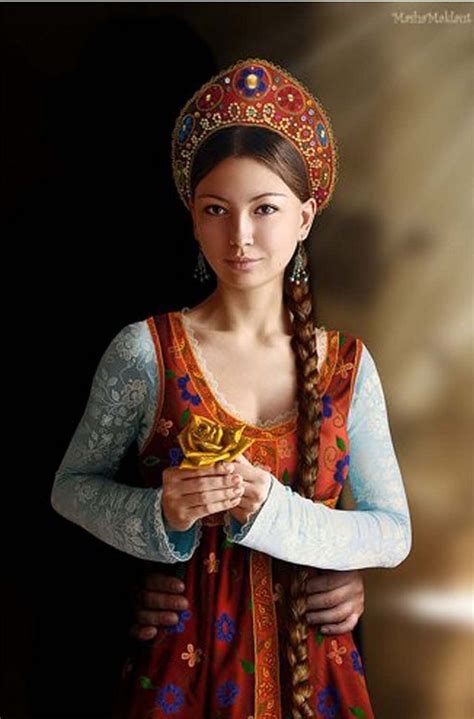 buy russian national costume female in stock