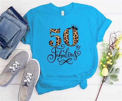 50th Birthday Shirt Fifty And Fabulous Shirt 50 And Etsy