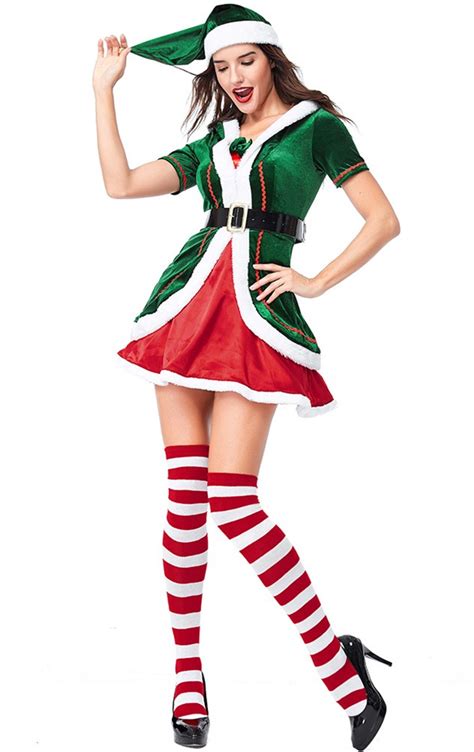 Christmas Elf Costume Woman Party Cosplay Sets