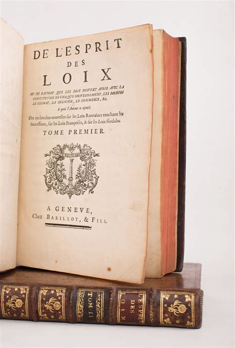 Montesquieu De Lesprit Des Loix Edition