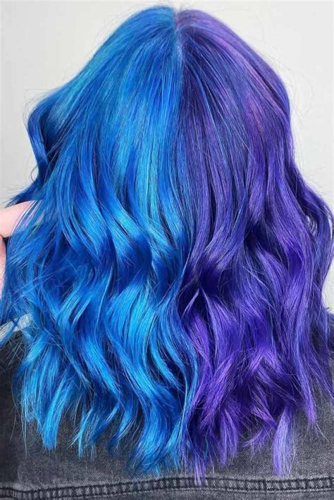 Blue And Purple Hair Easy Away Style Tips Human Hair Exim