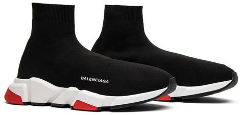 Balenciaga Speed Trainer Mid Black Red Balenciaga 506335 W05g0