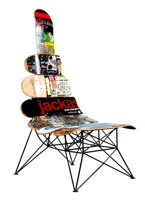 Deze kamers werken goed voor jongens en meisjes van alle. upcycled skateboard - useful art | Skateboard furniture ...