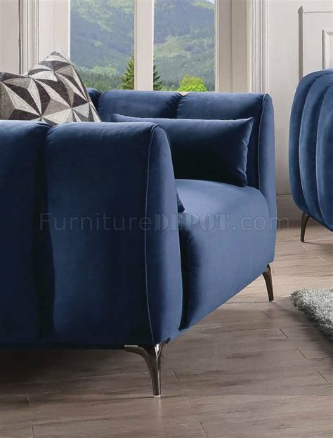 Hellebore Sofa 50435 In Blue Velvet By Acme Woptions