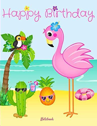 Happy Birthday Cute Personalized Pink Flamingo Beach Fun Https Amazon Co Uk Dp