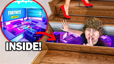 I Built A Secret Gaming Room To Hide From My Mom Youtube