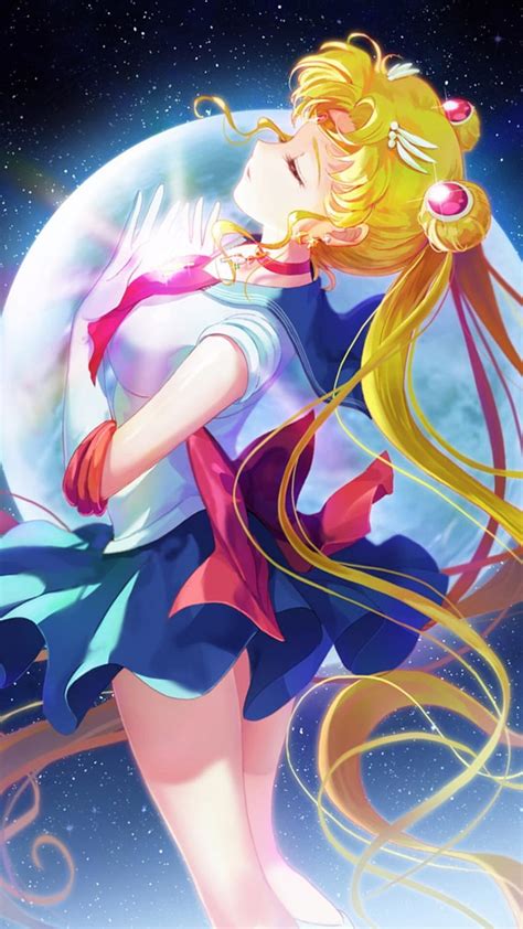 금발 머리 파란 눈 선원 문 Tsukino Usagi Twintails 벡터 Sailor Moon 90s Hd 월페이퍼