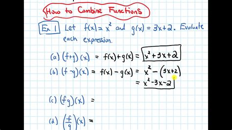 34 Combining Graphs How To Combine Functions Youtube