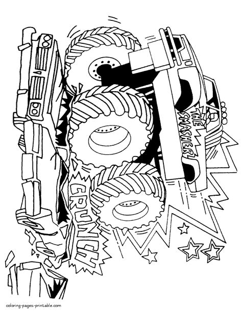 Monster Truck Coloring Pages Grave Digger Coloring Pages Printablecom