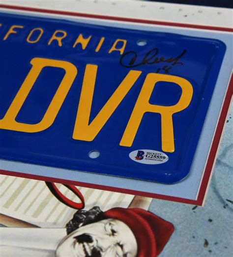 Cheech And Chong Autographed Muf Dvr License Plate 20x22 Display North Collectors Co