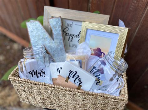 His And Hers Custom Newly Wed Gift Basket Wedding Gift Etsy