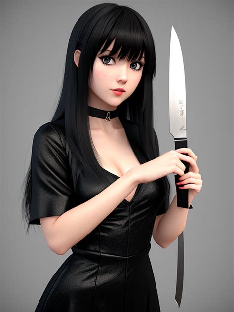 3d Character Style Girl With Black Opendream
