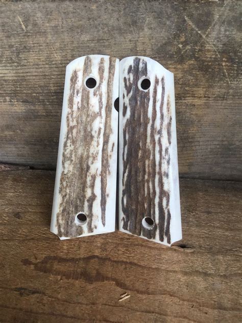 Elk Stag Grips For Full Size 1911 Pistols Usa Made From Etsy Antler