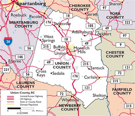 Maps Of Union County South Carolina
