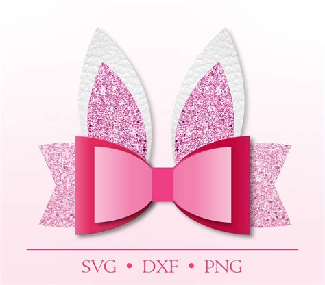 Easter Bow Bunny Bow SVG Bunny Ear Bow Svg PNG and SVG | Etsy in 2021