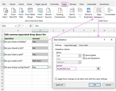 How To Edit Copy And Delete Drop Down List In Excel